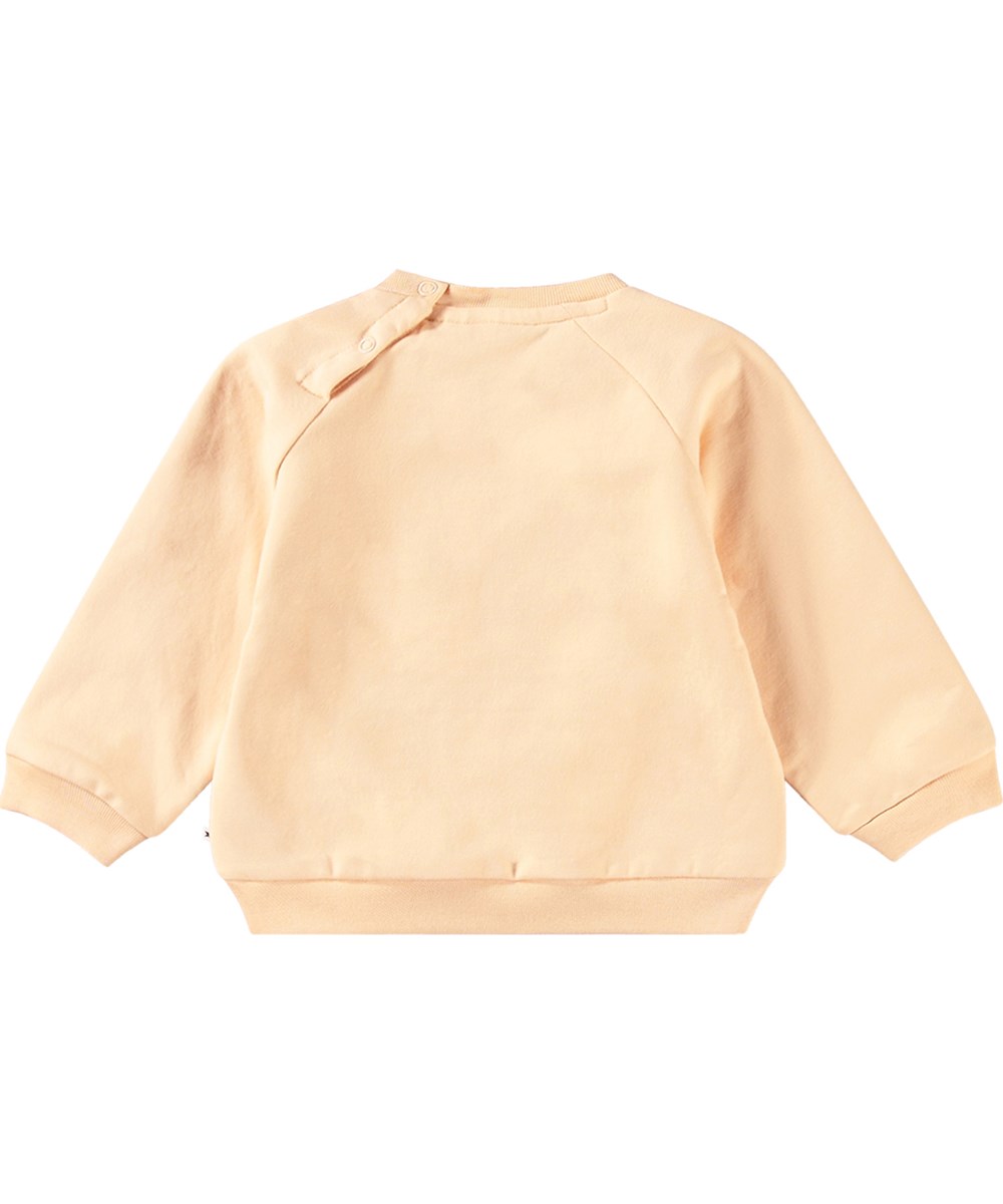 Disc - Floral Zebra - Soft and warm peach sweatshirt for little ones in organic cotton.