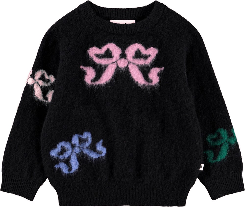 Gilby Fancy Bows Knitted wool sweater for the little The