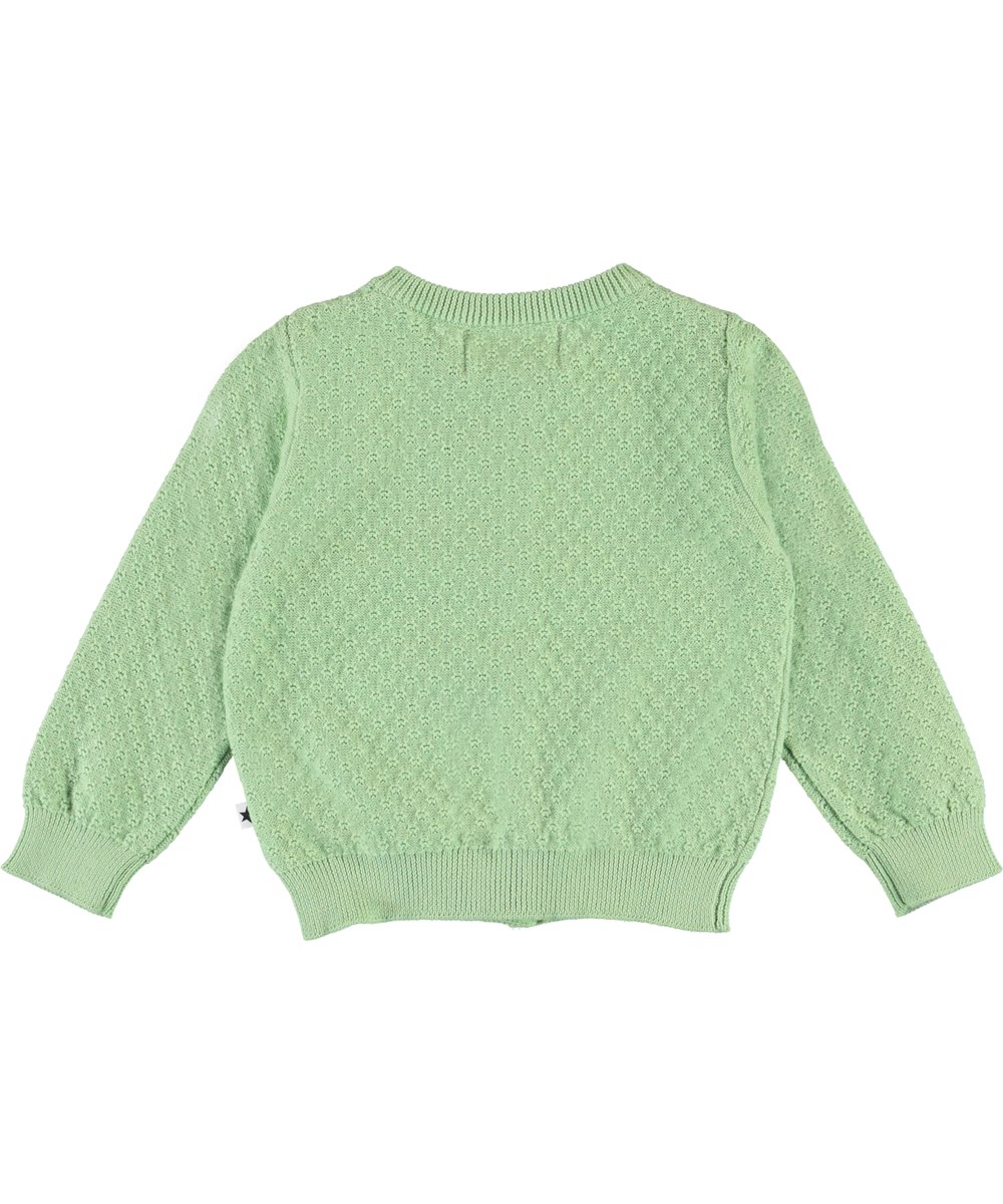 Ginny - Apple Sorbet - Light green baby cardigan
