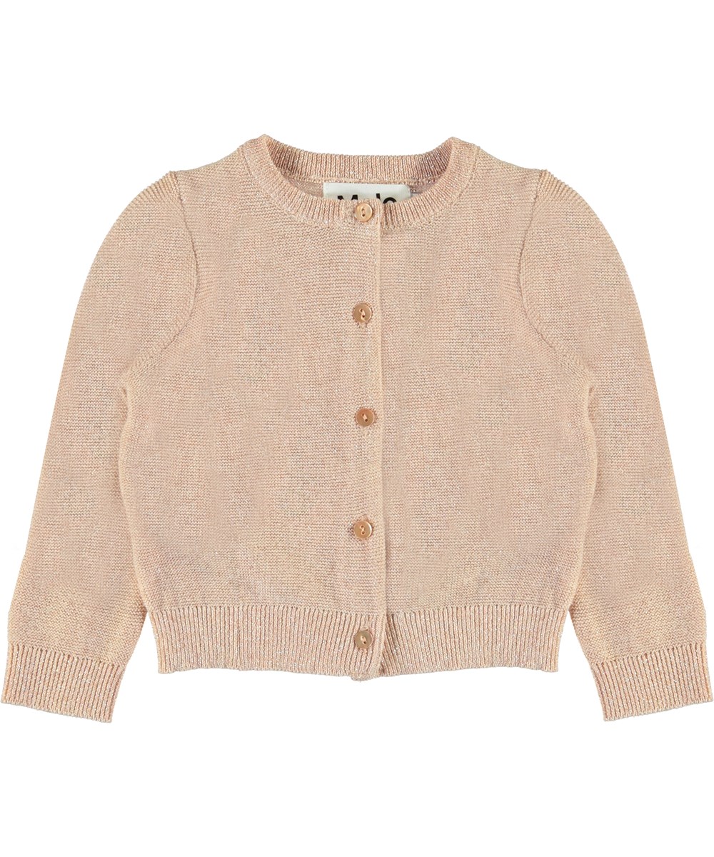 Ginny - Powder - Pink baby cardigan