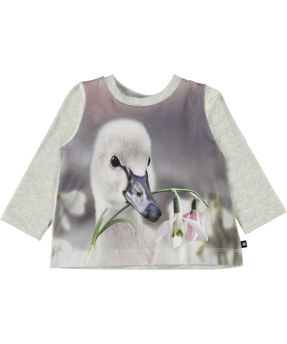 Ebby - Little Swan - Baby top with a little swan.