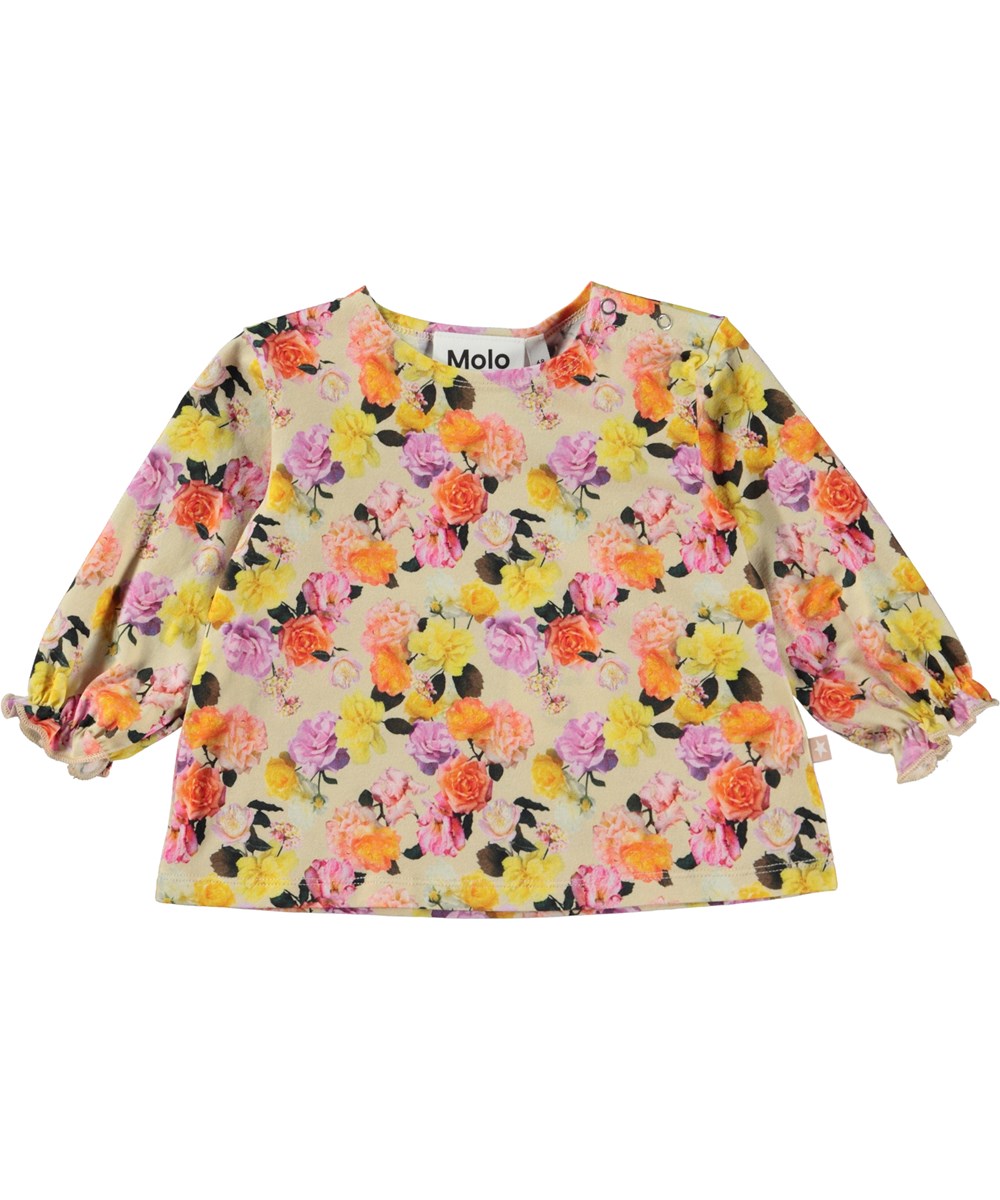 Elina - Baby Roses - Organic baby top with rose print