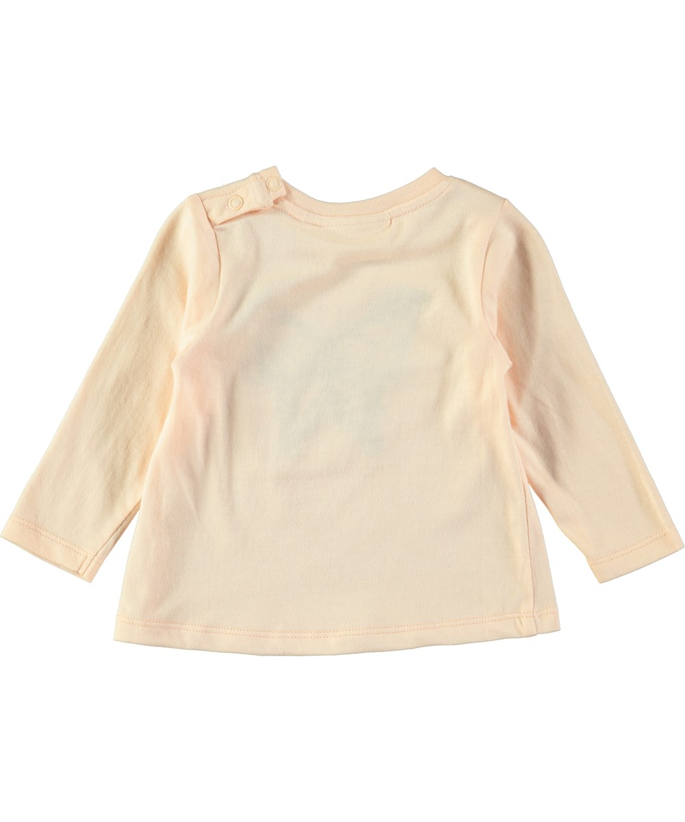 Ella - Dawn - Powder coloured baby top with butterfly embroidery 