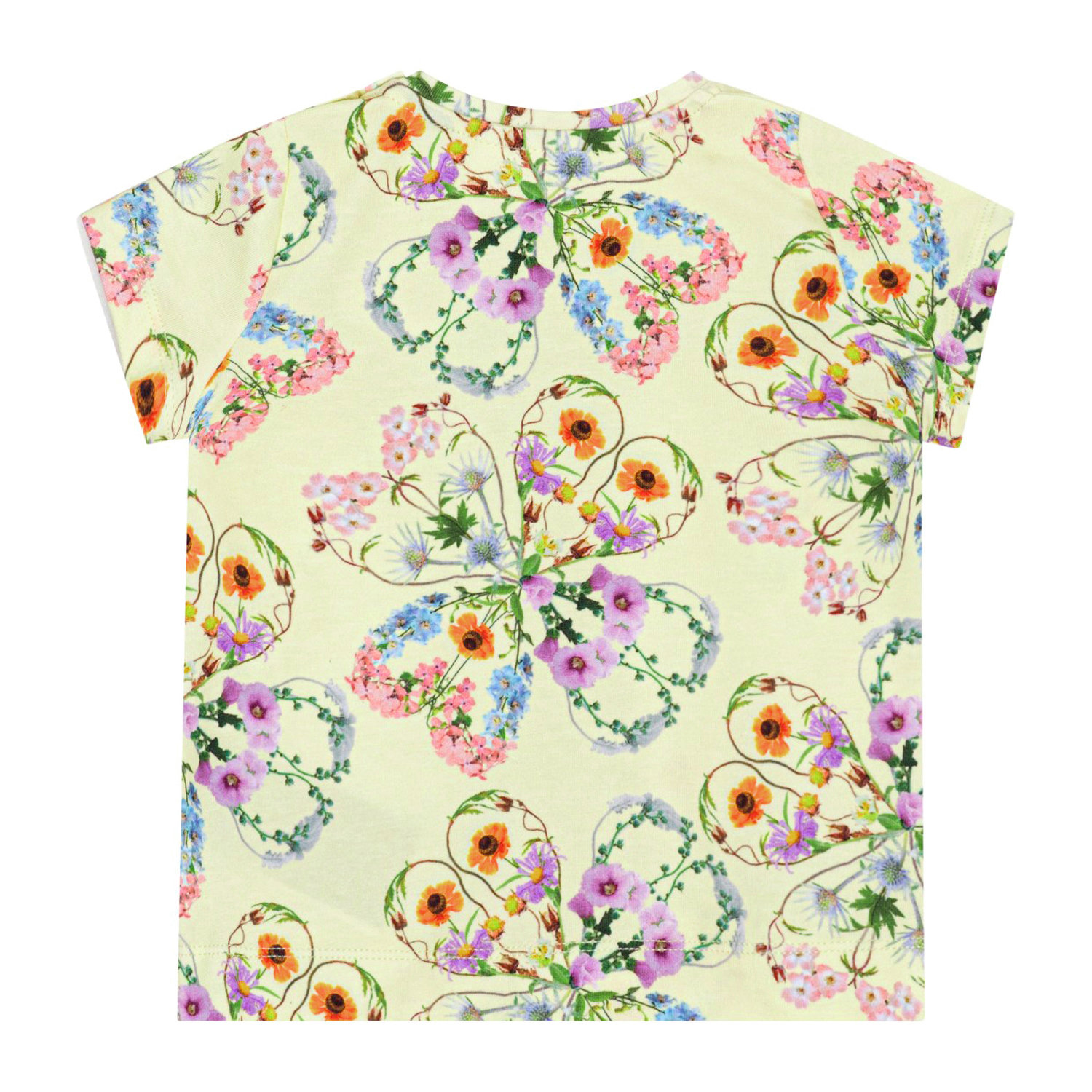 T-shirt Personnalisé Fleurs Roses Et Jaunes - Coton épais Unisexe, Neuve Avec étiquettes