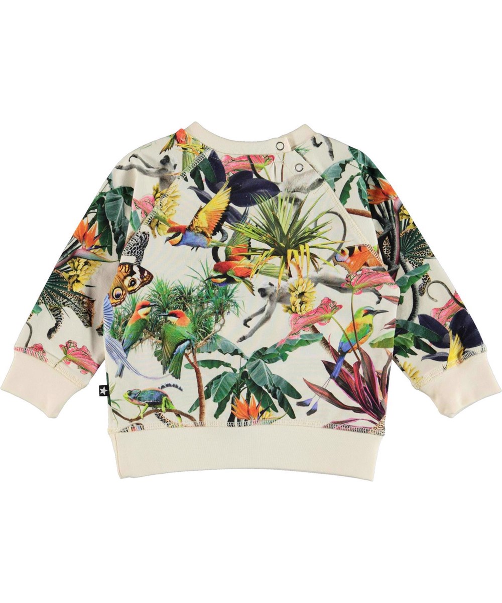 Elsa - Imaginary Jungle - Cream coloured organic top fantasy jungle
