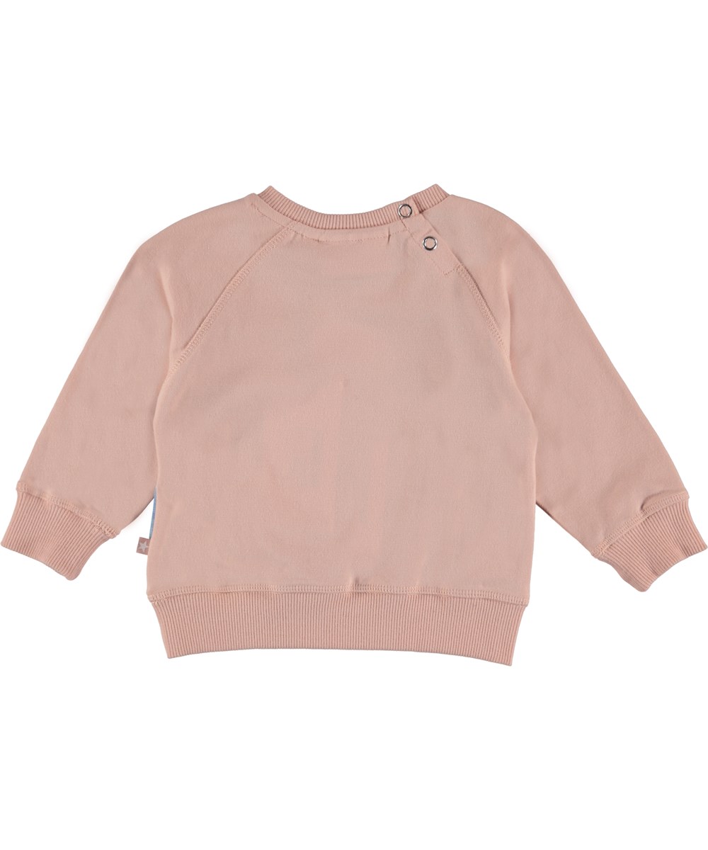 Elsa - Vacation Bunny - Rose baby sweatshirt with print.