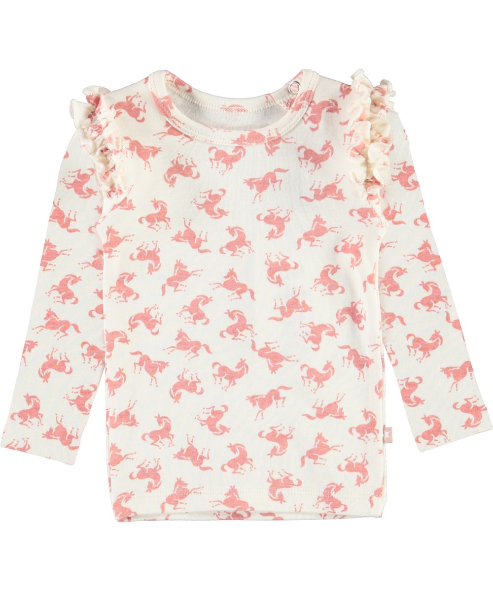 Emma - Mini Horse Rose - Organic ruffle top horses 