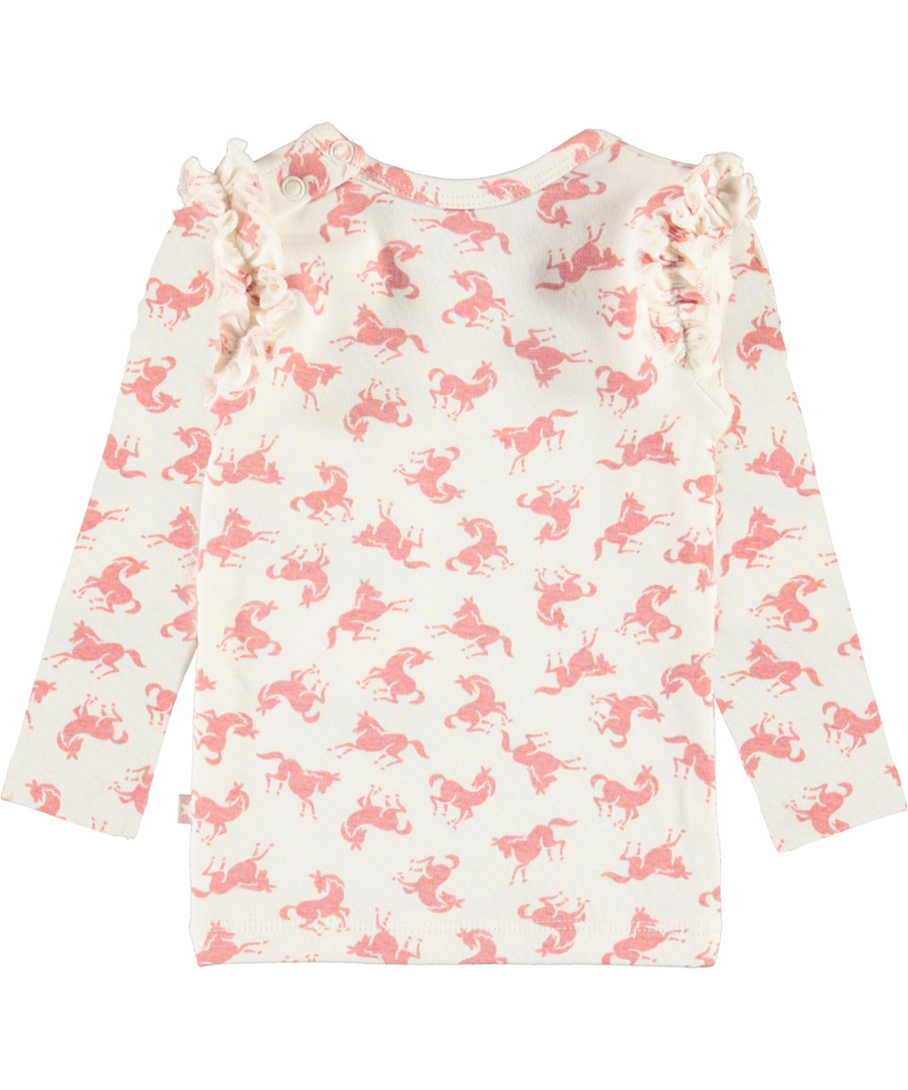 Emma - Mini Horse Rose - Organic ruffle top horses 