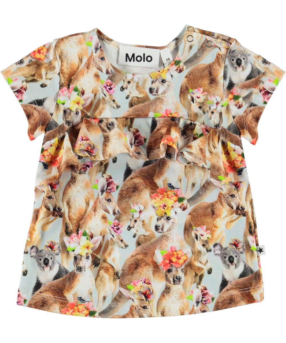 Esmeralda - Kindred Kangaroo - Organic baby t-shirt with kangaroos