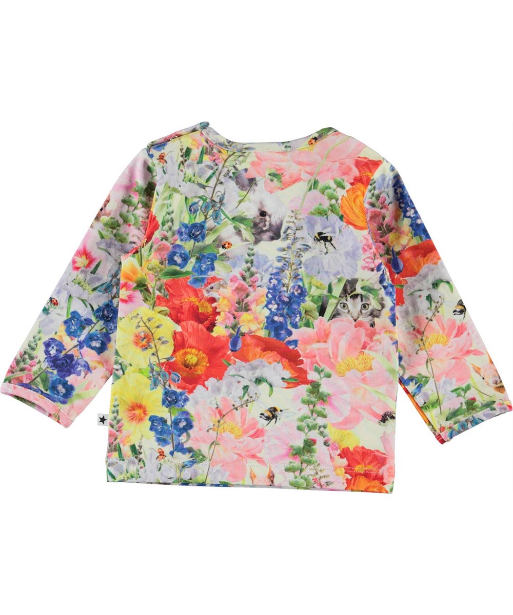 Eva - Hide And Seek - Organic baby top with floral print 