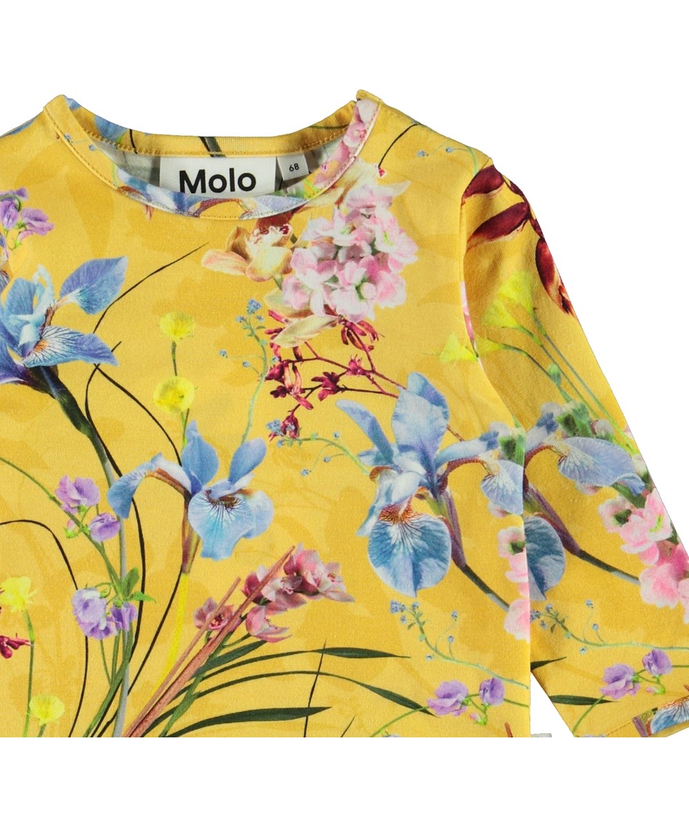 Eva - The Art Of Flowers - Yellow baby top with flowers