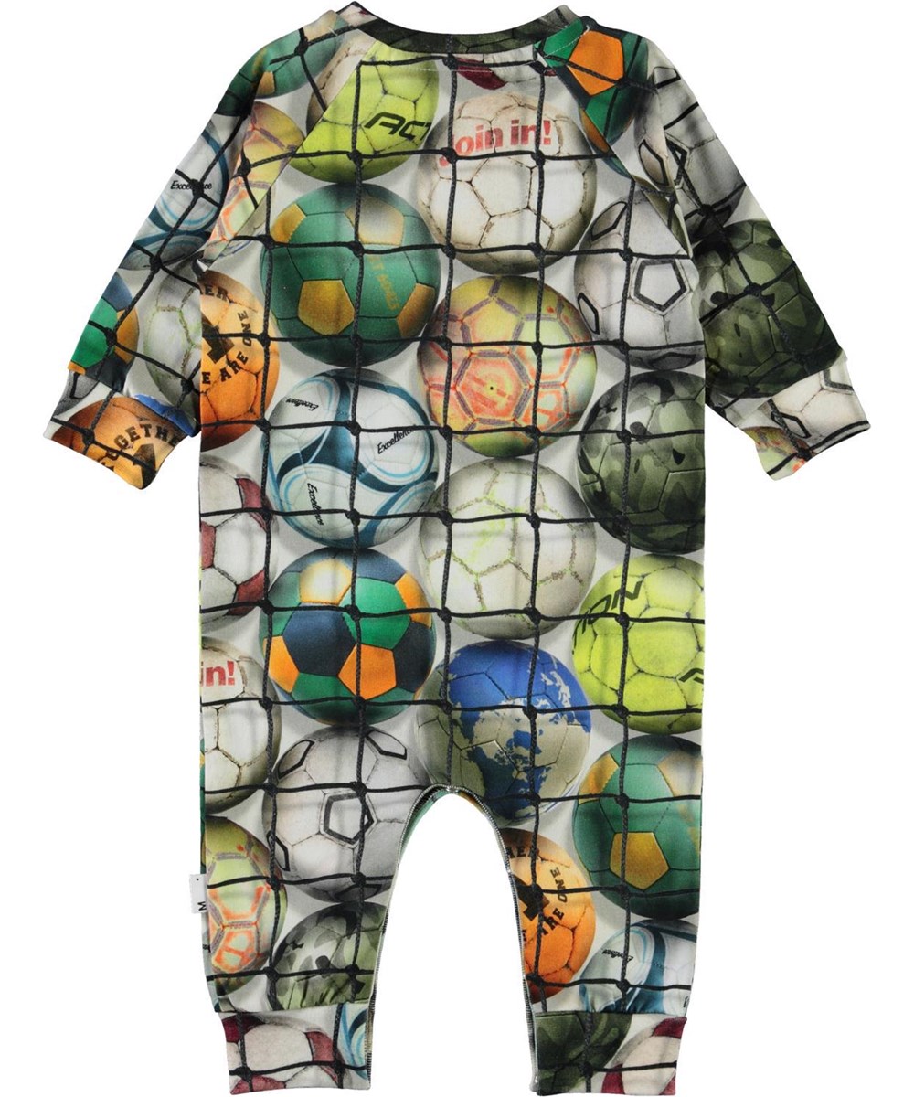 Fairfax - Footballs - Biologische babypakje met  voetballenprint