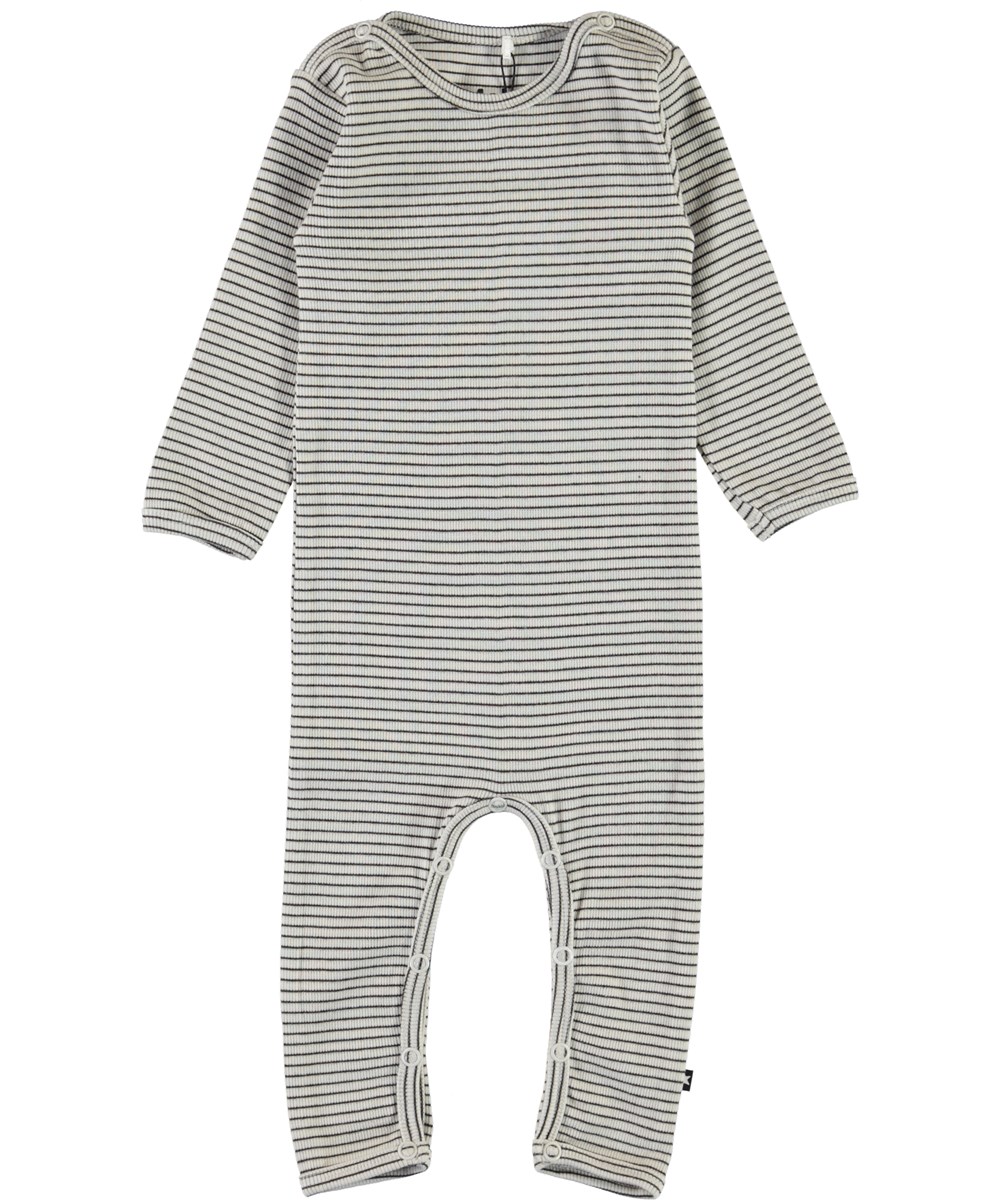 Fenez - White Brown Stripe - Gestreept rib babypakje 