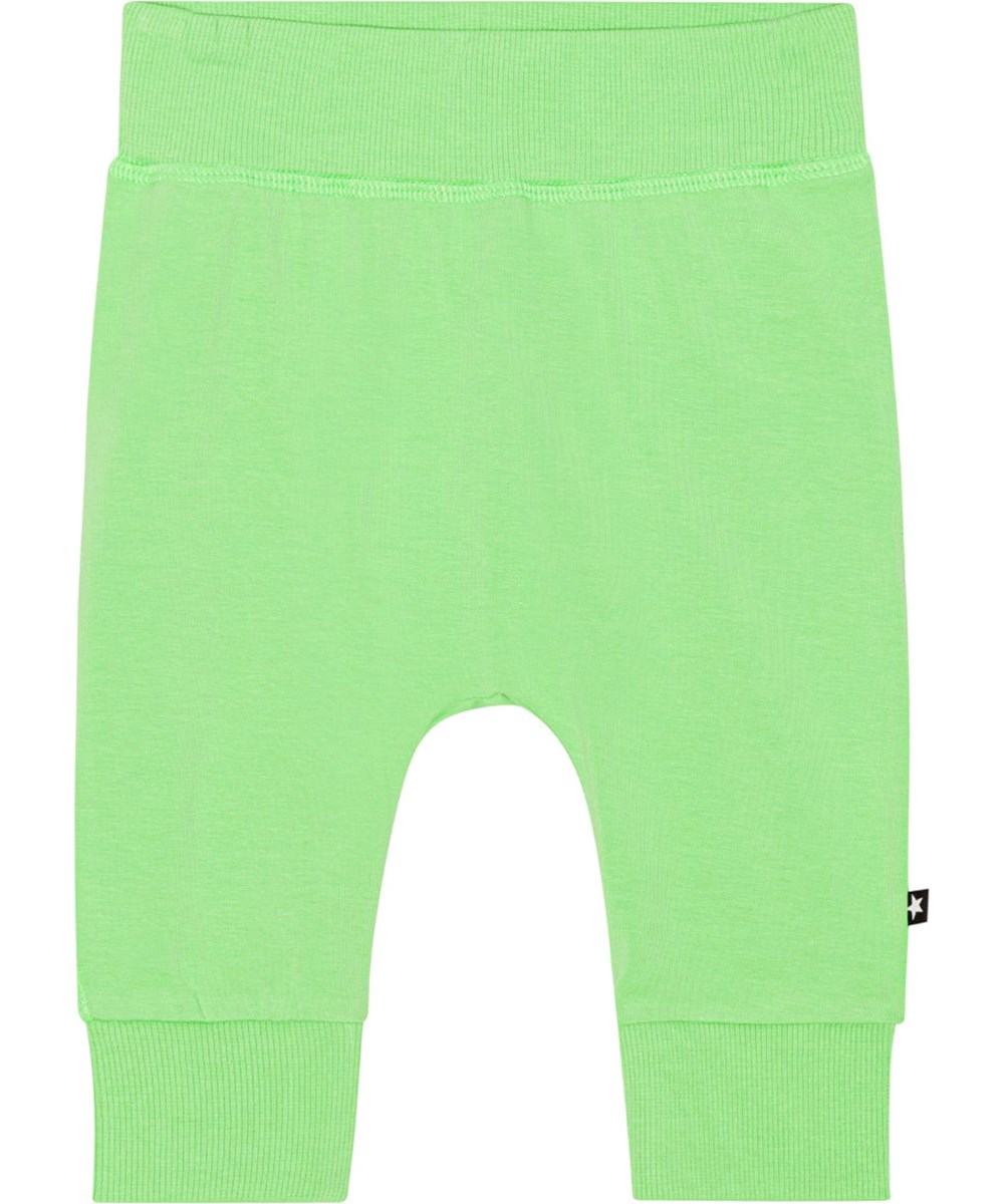Sammy - Grass Green - Groene babybroek van biologische katoenen jersey