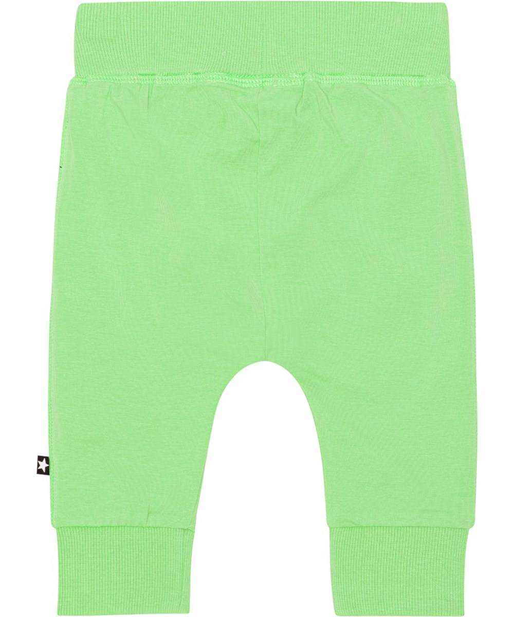 Sammy - Grass Green - Groene babybroek van biologische katoenen jersey