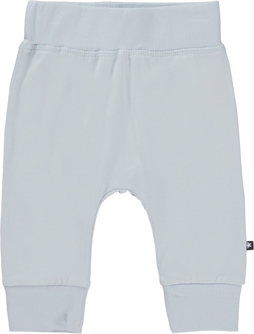 Sammy - Iced Blue - Blauwe biologische babybroek