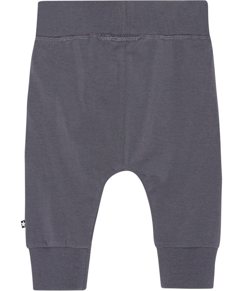 Sammy - Iron Gate - Grijze babybroek van biologische katoenen jersey