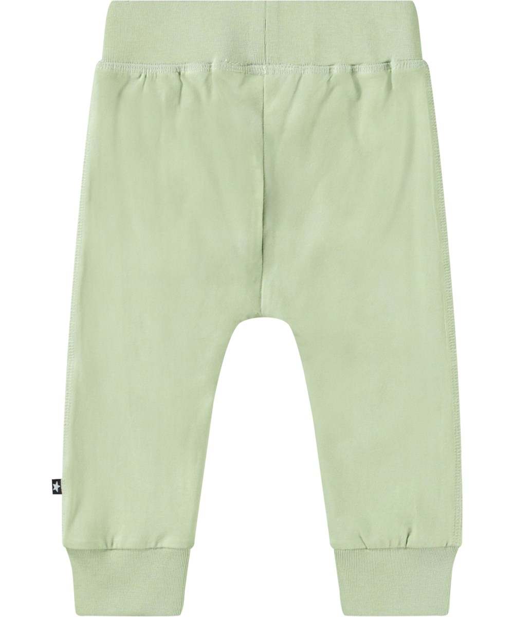 Sammy - Misty Green - Lichtgroene babybroek van biologisch katoen.