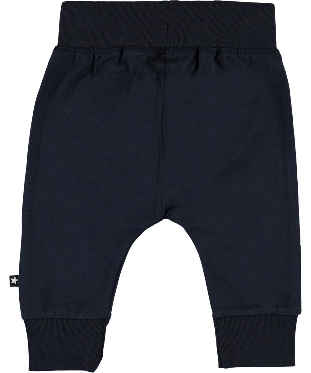 Sammy - Dark Navy - Donkerblauwe biologische babybroek