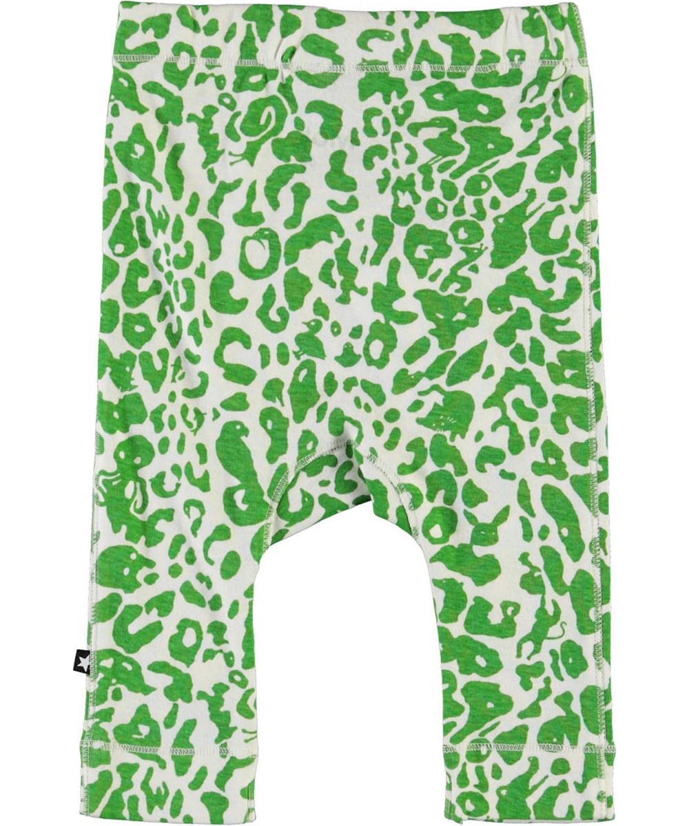 Seb - Leopard Animals - Babybroek met groene luipaardprint