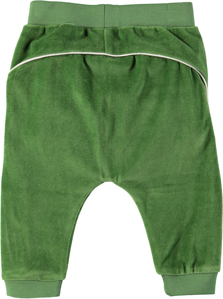 Shura - Field Green - Groene babybroek in fluweel