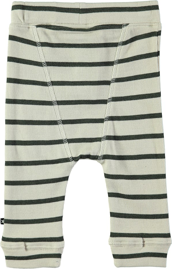 Simpson - Deep Forest Stripe - Gestreepte babybroek in ribstof