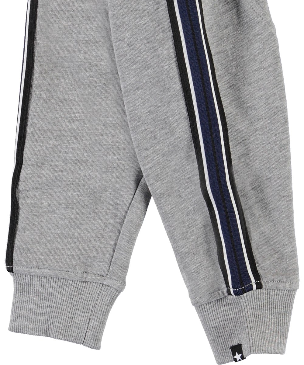 Stan - Grey Melange - Grijze baby joggingbroek