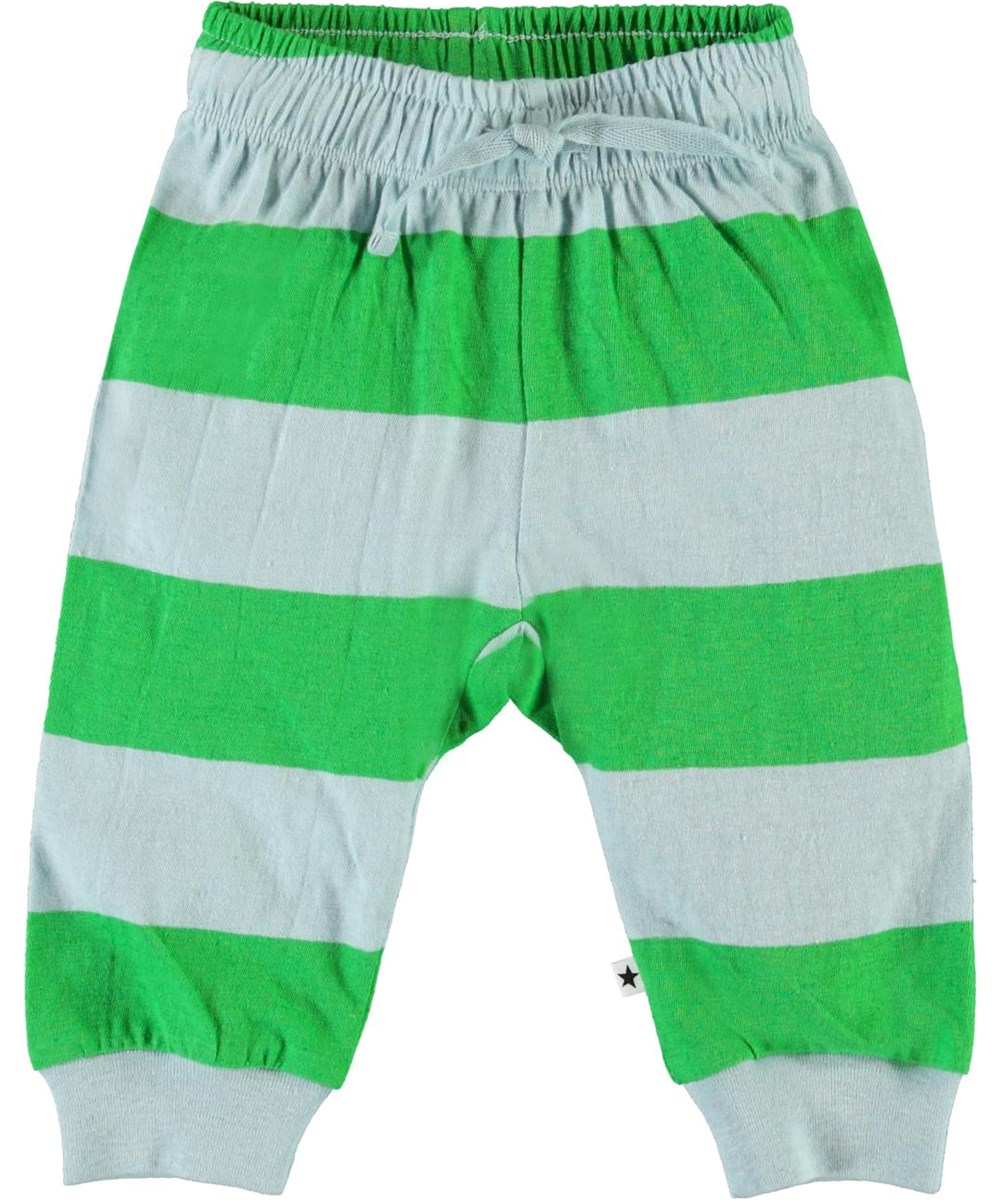 Summ - Sterling Stripe - Blauw en groene gestreepte babybroek