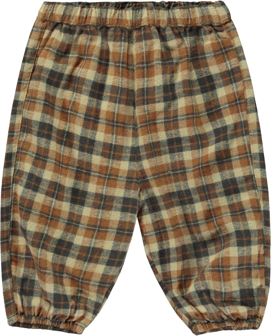 Sun - Ground Check - Bioloigsche bruin geruite broek