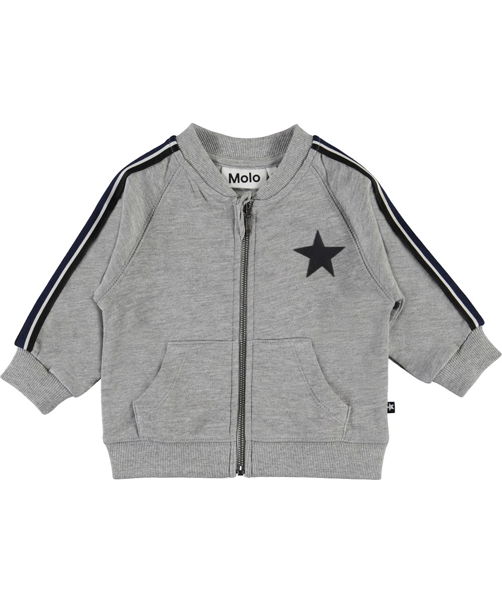 Daylo - Grey Melange - Babyvest met ster