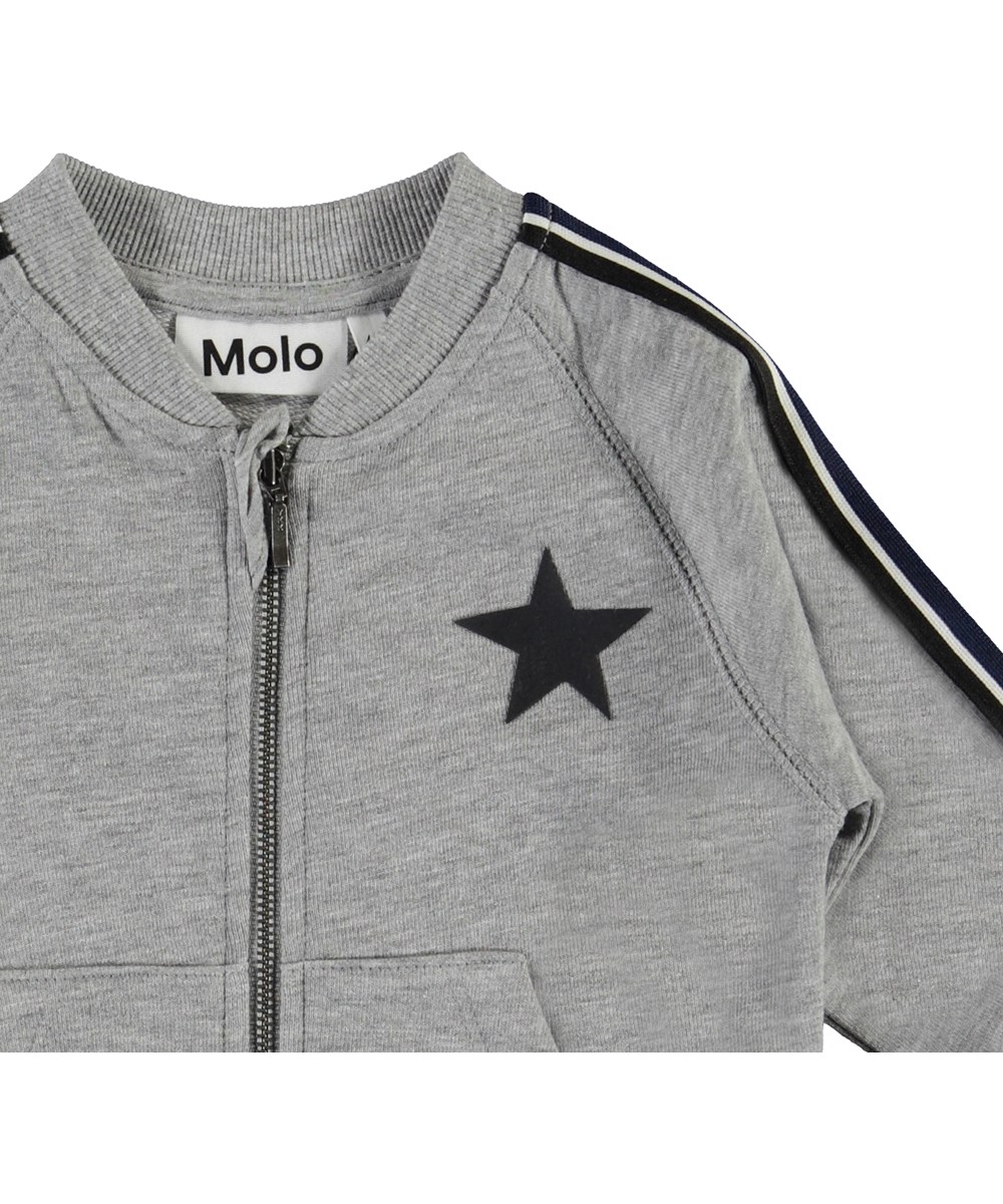 Daylo - Grey Melange - Babyvest met ster