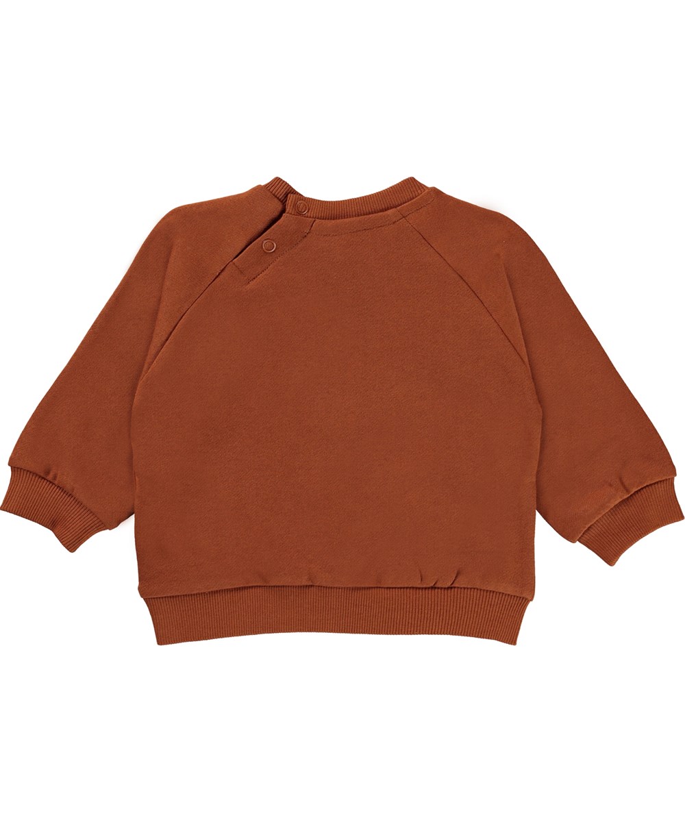 Disc - Spin Me Around - Bruine babysweater met de Aarde en de maan