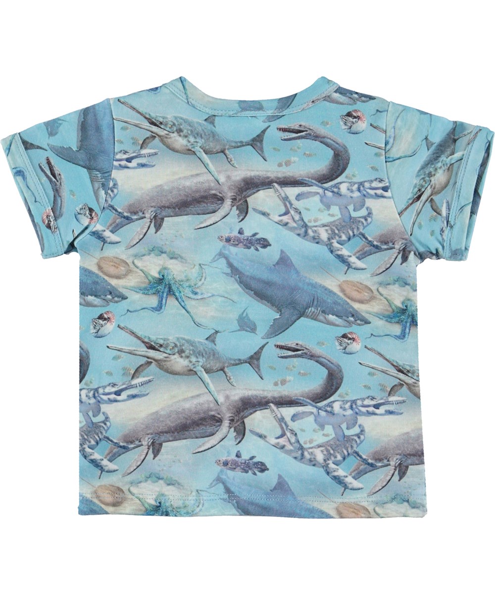 Easy - Ancient Ocean - Biologische baby t-shirt met print van zeedieren