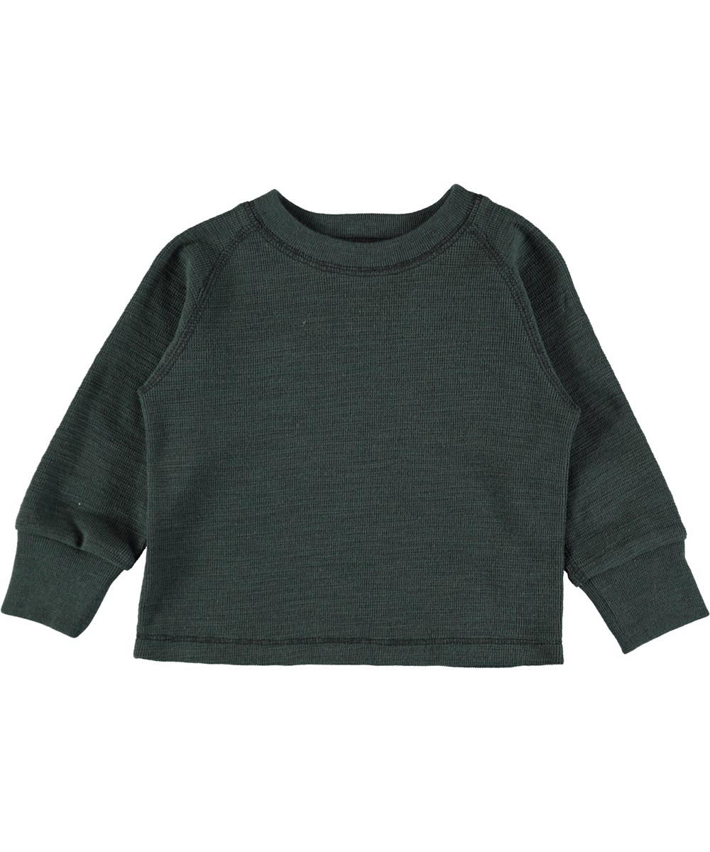 Egan - Deep Forest - Groene zachte katoenen babytrui