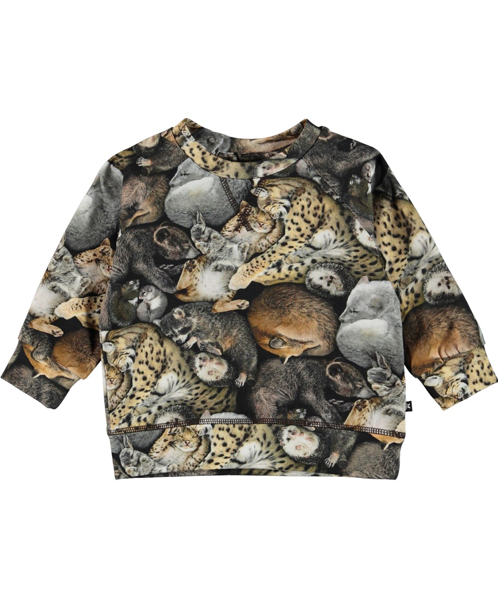 Elmo - Hibernation - Babysweater met een print van slapende dieren
