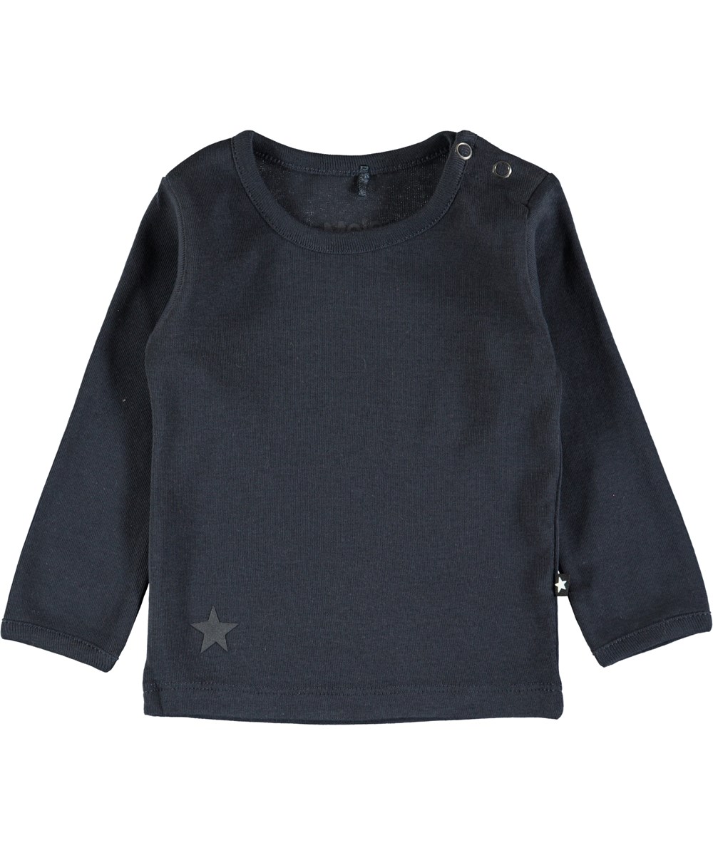 Elo - Dark Navy - Donkerblauwe basis babyshirt