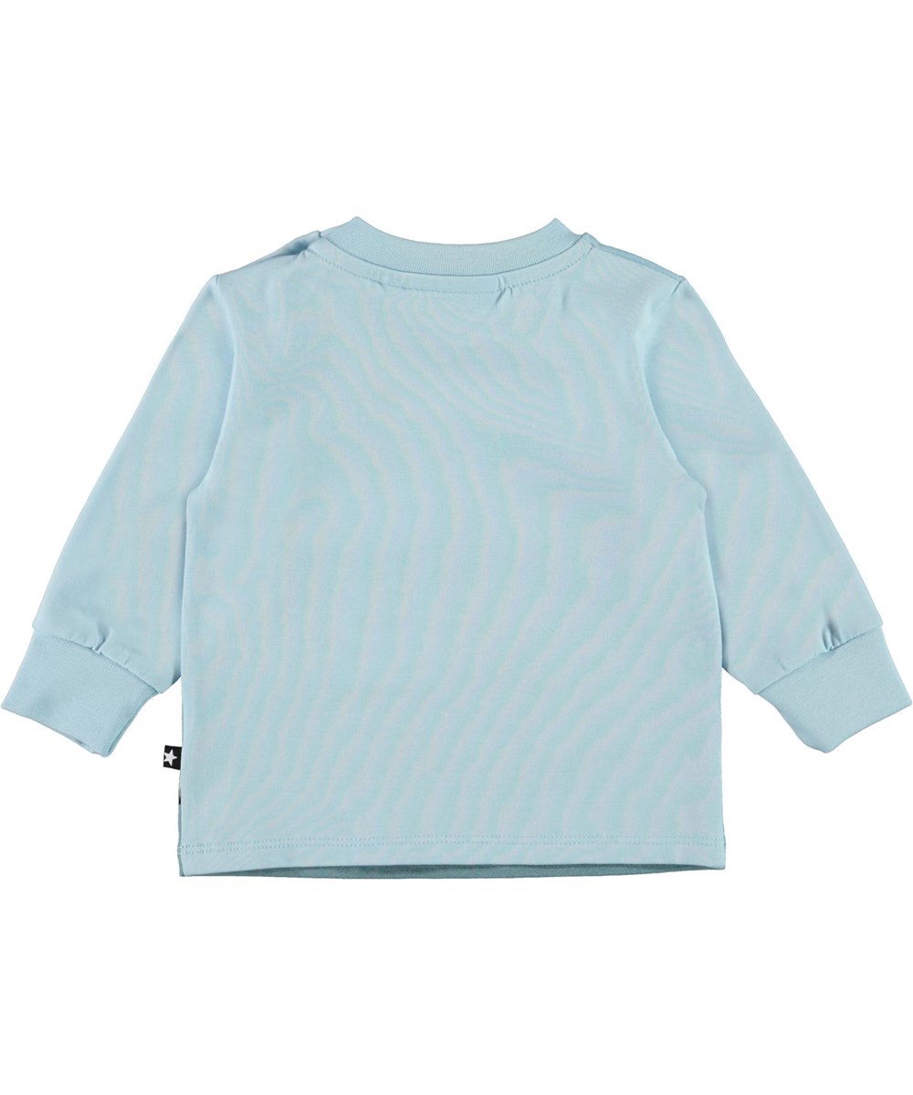 Eloy - Best Friends - Lichtblauwe biologische babyshirt met vogels