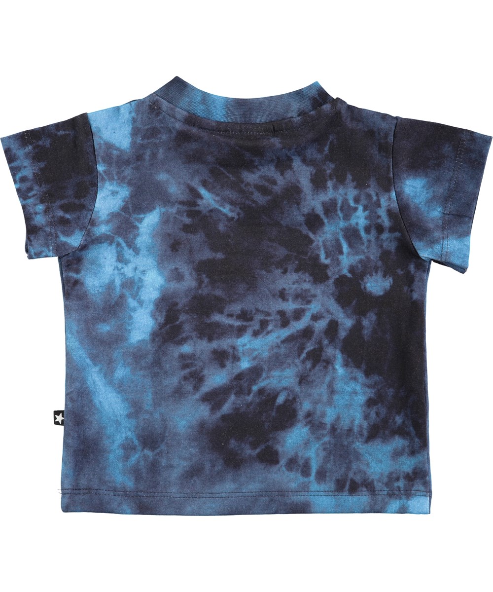 Emilio - Happy! - Tie dye babyshirt met korte mouwen en een smiley