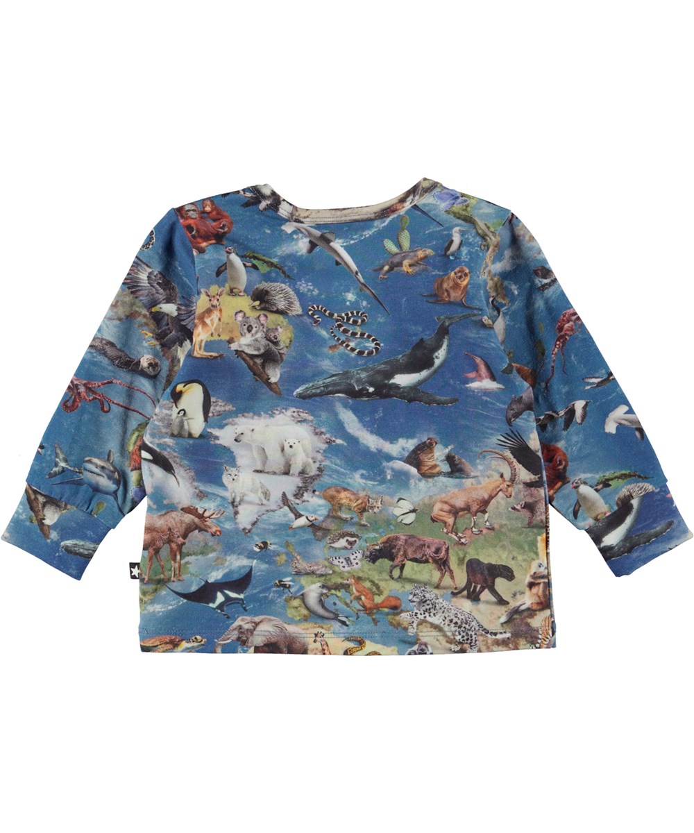 Enez - Animal Earth - Biologische babyshirt met dierenprint