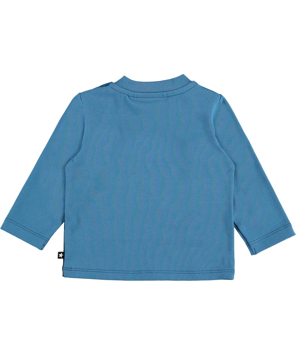 Enovan - Pufferfish - Blauwe biologische babyshirt met kogelvis