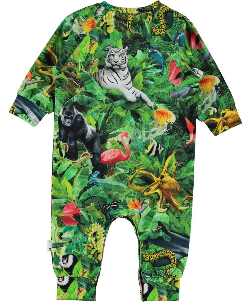 Fairfax - Fantasy Jungle - Öko Baby-Anzug mit Tiere-Druck