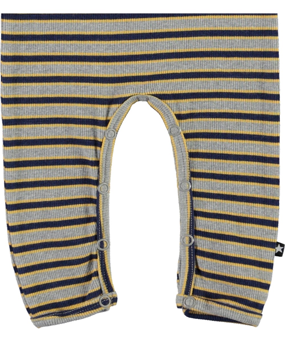 Fenez - 3 Colour Stripe - Gestreifter Baby-Body in Ripp-Qualität