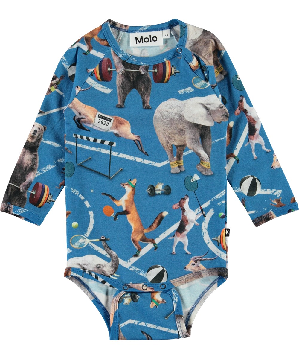 Field - Athletic Animals - Öko-Baby-Body mit Tieren