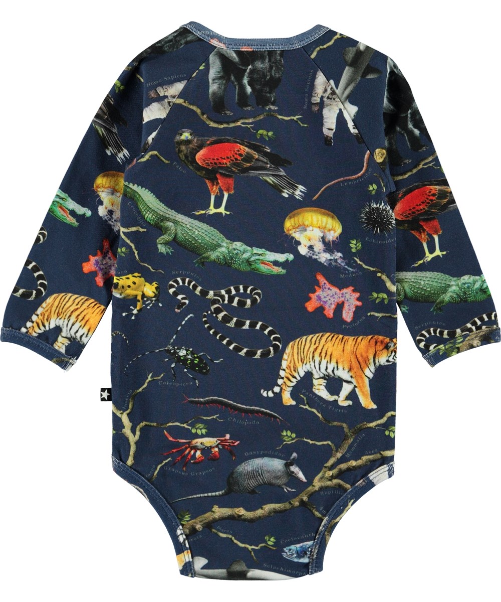 Field - Tree Of Life - Ökologischer Baby Body mit Tieren und Bäumen