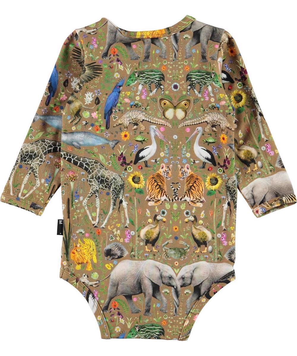 Foss - Faunatastically - Öko-Body in Blau mit Tigerjungen