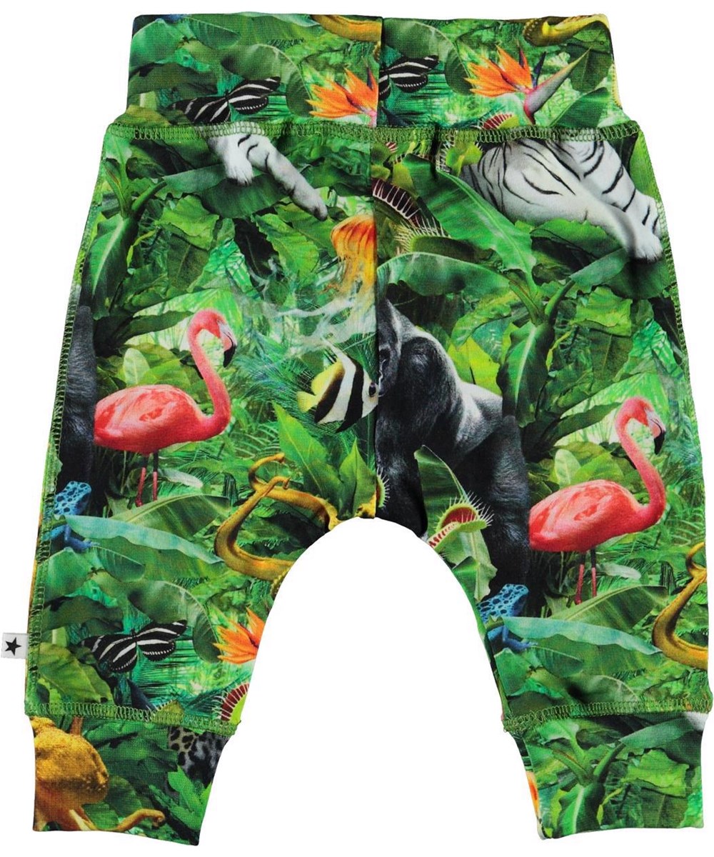 Sammy - Fantasy Jungle - Öko grüne Babyhosen mit Tieren