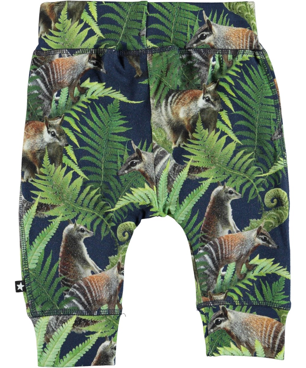 Sammy - Fern Friends - Babyhose mit Aufdruck von Tieren und Pflanzen