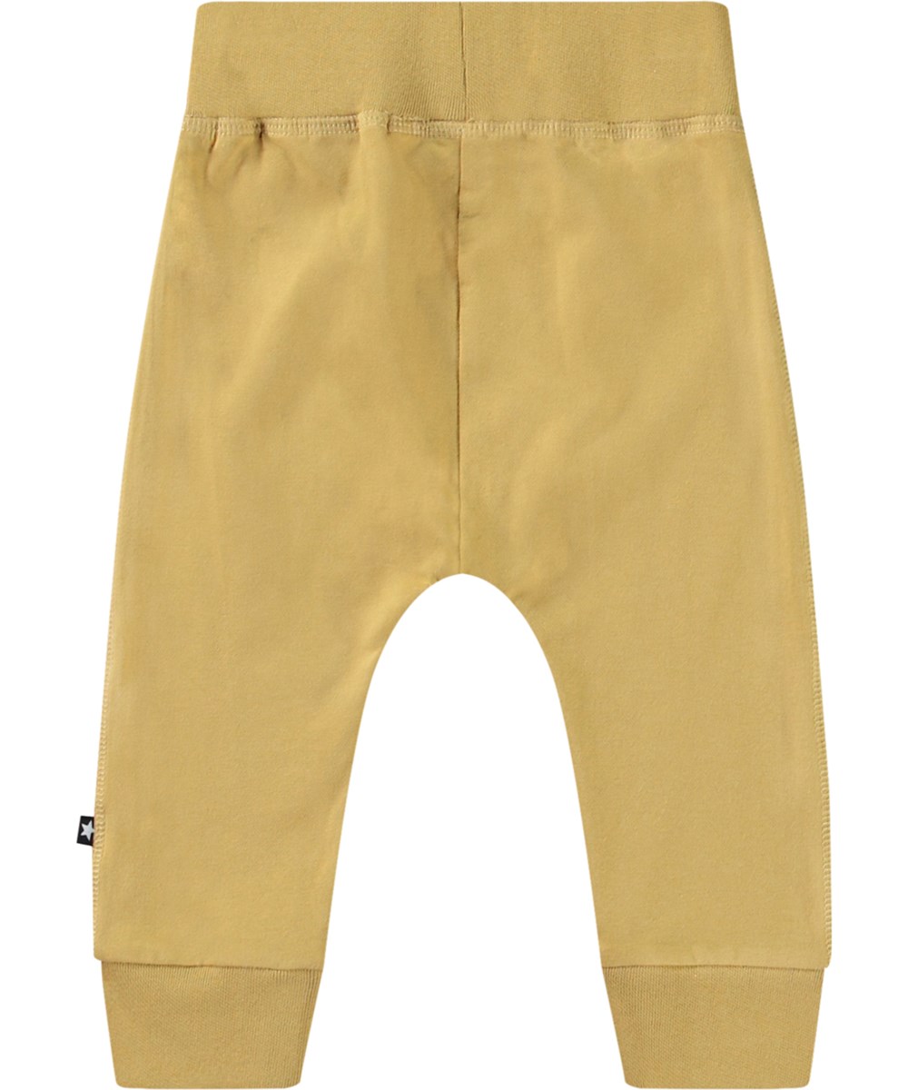 Sammy - Suede - Helle braune Babyhose aus Öko-Baumwolle