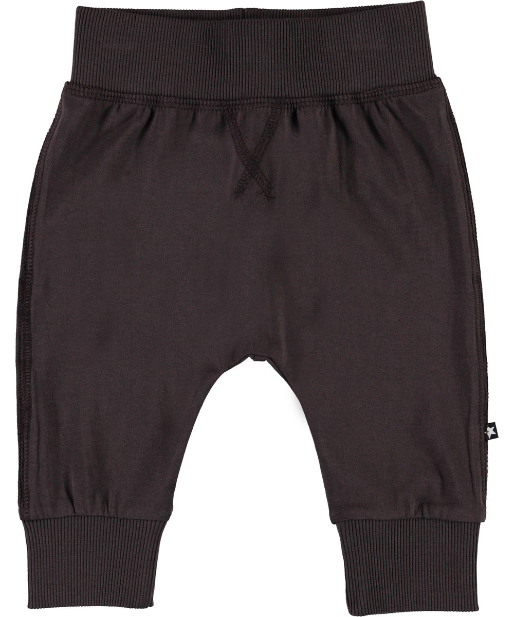 Sammy - Brown Darkness - Dunkelbraune Öko-Babyhose