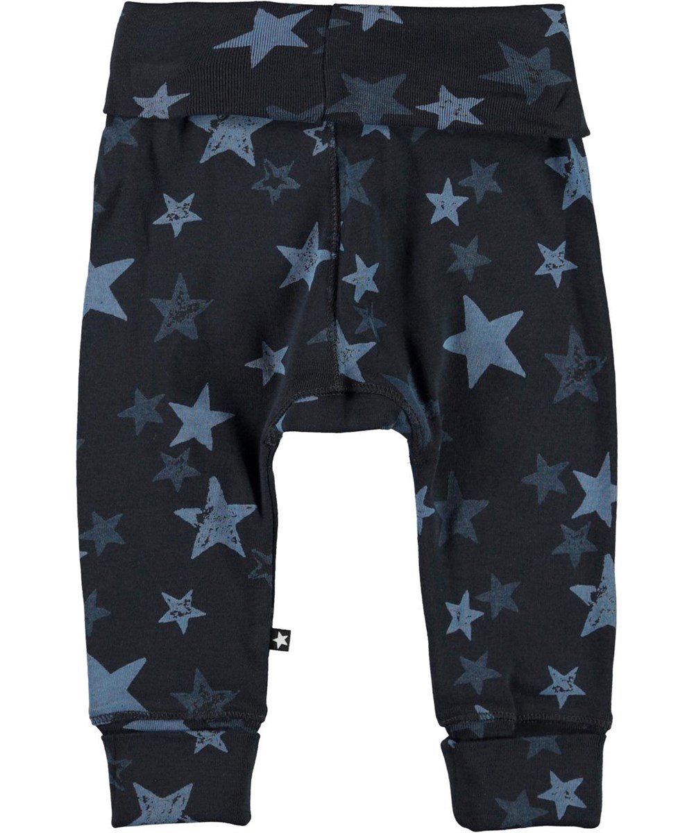 San - Stars - Öko blaue Babyhose mit Sternen